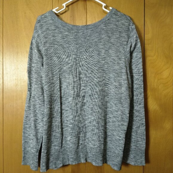 Croft & Barrow Women's 1X? Gray Button Front Cardigan Sweater Casual Classic - Picture 4 of 5